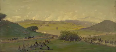 General View Of The Union Lines On The Morning Of July 3rd 10 Am During The Attack Of Johnstons Div C S A