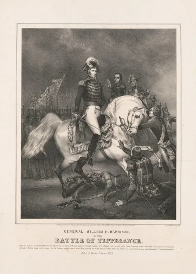 General William H Harrison At The Battle Of Tippecanoe