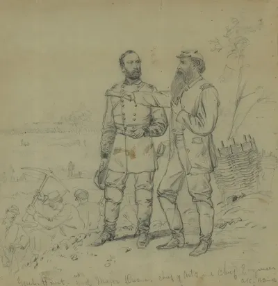 Genl Hunt And Major Duane Chief Of Arty And Chief Engineer
