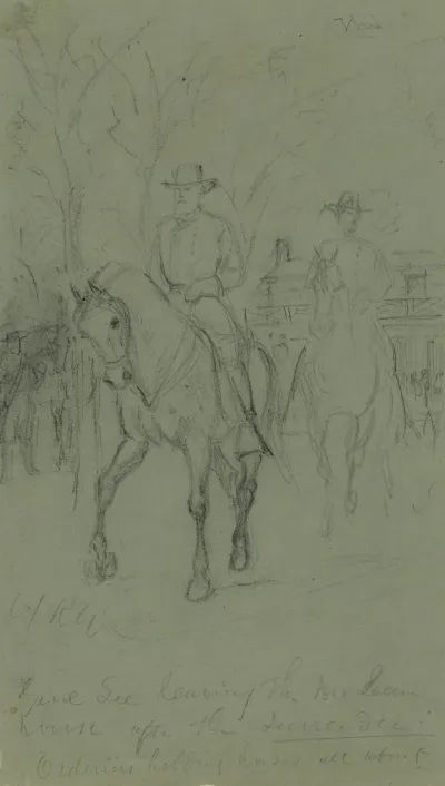 Genl Lee Leaving The Mclean House After The Surrender