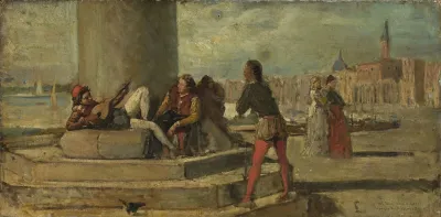 Genre Scene Against Venice