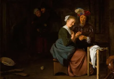 Genre Scene Couple In The Interior