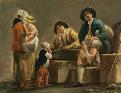 Genre Scene With Peasants