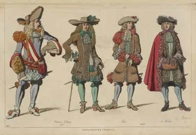 Gentilshommes Francais Habits Depee Ete Et Hiver 1675 1678