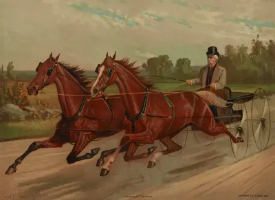 Gentleman In Carriage Facing Left