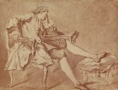 Gentleman Lounging In A Chair