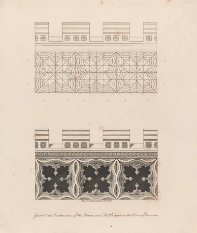 Geometrical Construction Of The Freeze And Battlements In The House Of Commons