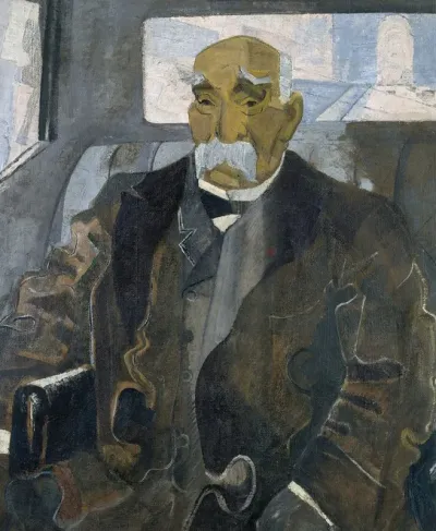 Georges Clemenceau 1841 1929 Assis Dans Une Voiture Descendant Les Champs Elysees
