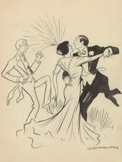 Georges Treville Jane Alba Et Henry Defreyn Dans La Divorcee De Victor Leon