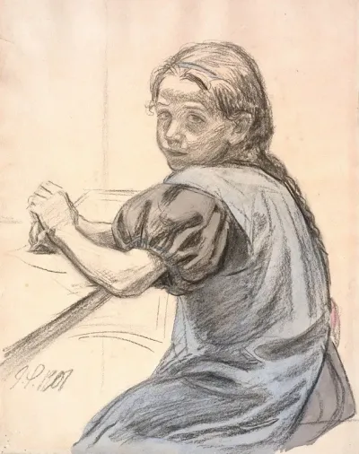 Georgia Skovgaard Siddende Ved Et Bord