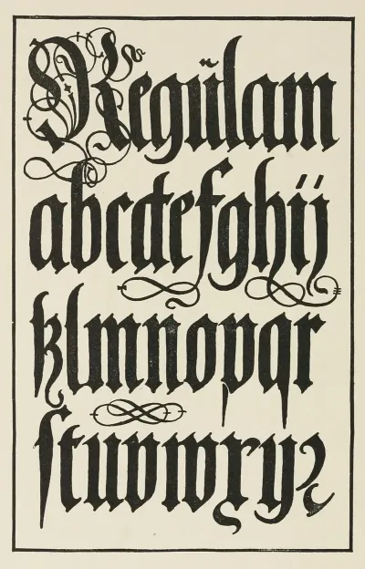 German Blackletters From A Brass