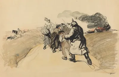 German Raid On A Village