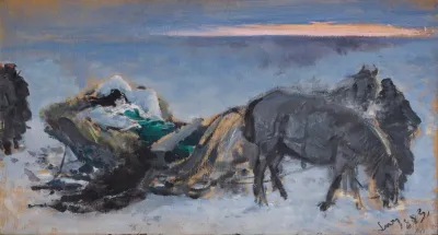 Gertruda Komorowska In The Sleigh