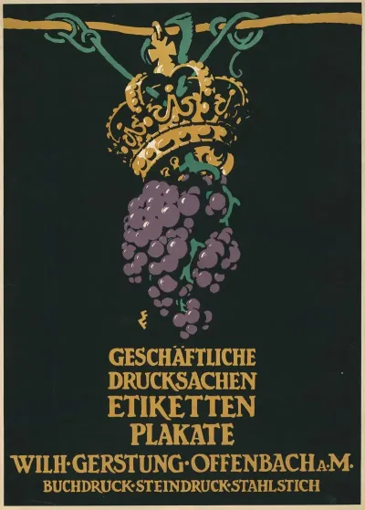 Geschaftliche Drucksachen Etiketten Plakate Wilhelm Gerstung
