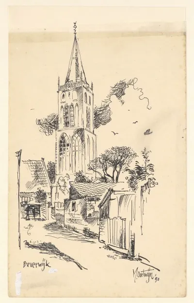 Gezicht In Beverwijk Met De Kerk