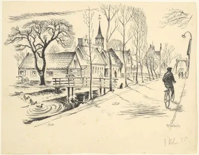 Gezicht In De Dorpsstraat Te Jisp