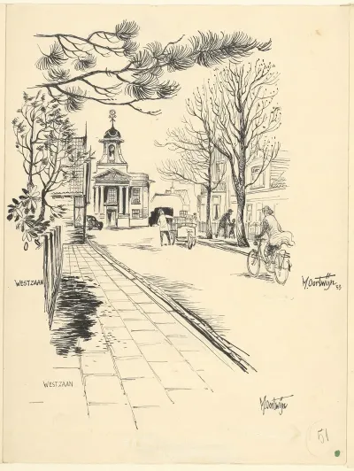 Gezicht In De Kerkbuurt Te Westzaan