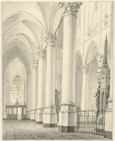 Gezicht In De Nieuwe Kerk Te Delft