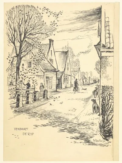 Gezicht In De Venbuurt In Het Dorp De Rijp