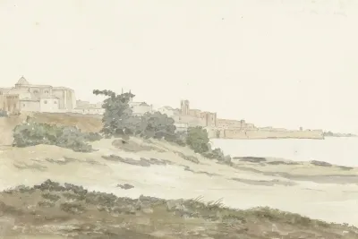 Gezicht Op Barletta Gelegen Aan De Kust