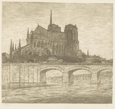 Gezicht Op De Achterkant Van De Notre Dame In Parijs Notre Dame