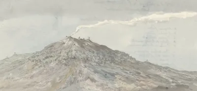 Gezicht Op De Etna Gezien Vanuit Het Zuidwesten