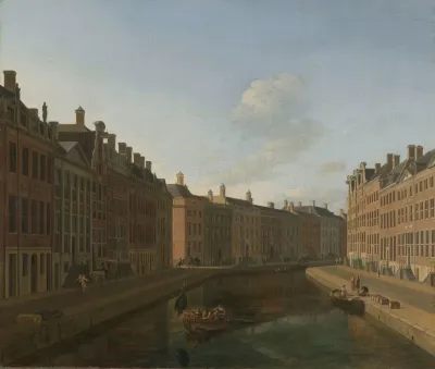 Gezicht Op De Gouden Bocht In De Herengracht Vanuit Het Oosten