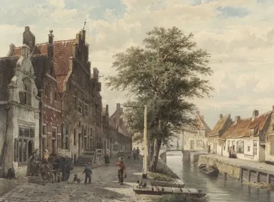 Gezicht Op De Gracht Te Hasselt