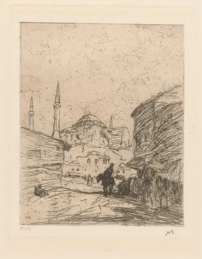 Gezicht Op De Hagia Sophia