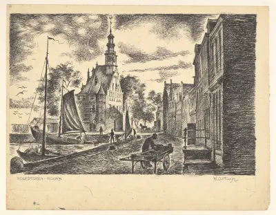 Gezicht Op De Hoofdtoren Vanaf De Veermanskade