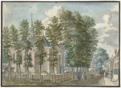 Gezicht Op De Kerk Van Bloemendaal