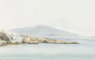 Gezicht Op De Kust Met Brede Monding Van Rivier Porcari Voorheen Pantagias Genaamd