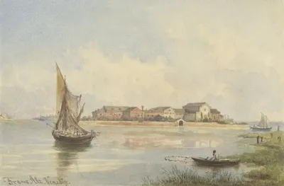 Gezicht Op De Lagune Te Venetie