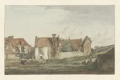 Gezicht Op De Raamgragt Op De Lange Geusestraat Na T Wegbreeke Van Eenige Huisen In 1809