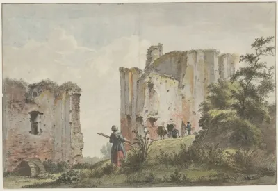 Gezicht Op De Ruine Van Brederode Zuidwestzijde