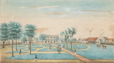 Gezicht Op De Suikerplantage Catharina Sophia