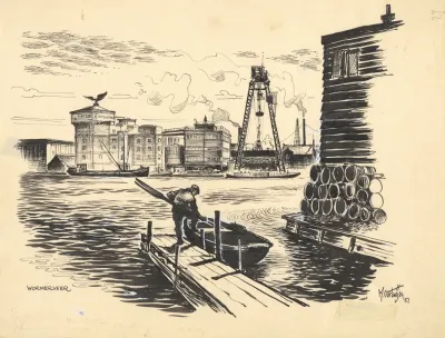 Gezicht Op De Zeepfabriek De Adelaar Te Wormerveer