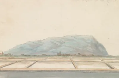 Gezicht Op De Zoutpannen Van Trapani