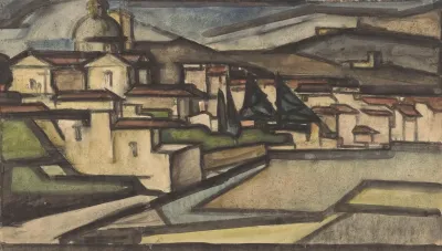 Gezicht Op Een Italiaanse Stad