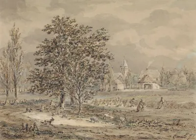 Gezicht Op Het Dorp Zoelmond