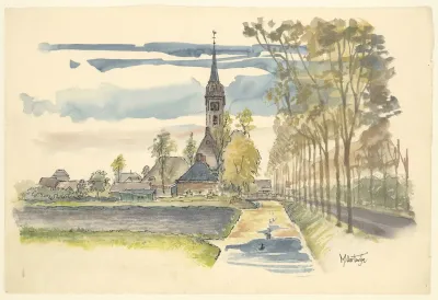 Gezicht Op Het Fort Benoorden Purmerend Bij De Beemsterdijk