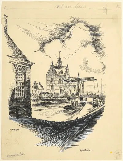 Gezicht Op Het Havenkantoor Te Zaandam 2