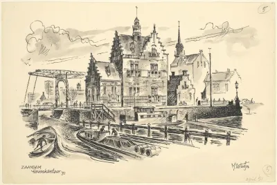 Gezicht Op Het Havenkantoor Te Zaandam