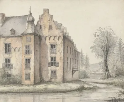 Gezicht Op Het Kasteel Doorwerth
