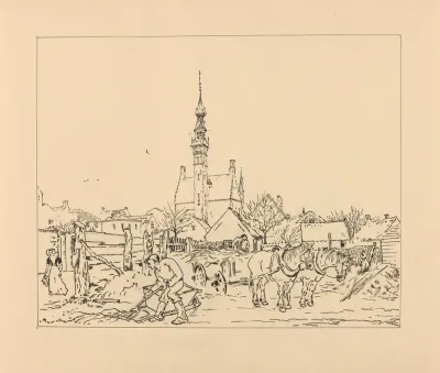 Gezicht Op Het Stadhuis Van Veere