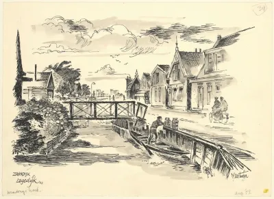 Gezicht Op In De Lagedijk Te Zaandijk