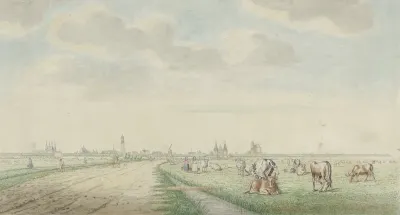 Gezicht Op Kampen Van De Landzijde