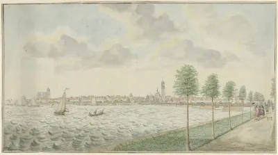 Gezicht Op Kampen Van De Rivierzijde