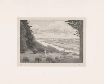 Gezicht Op Landschap Met Rivier