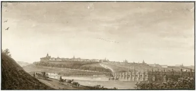 Gezicht Op Madrid En De Brug Van Toledo
